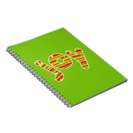 Caderno Espiral Alegria no Natal, Listras Vermelhas e Verdes