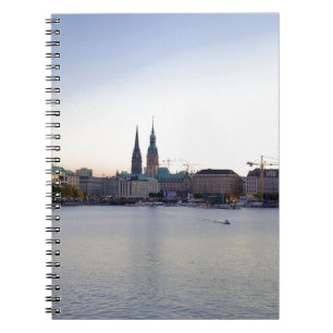 Caderno Espiral Alemanha de Hamburger Harbor Hafen