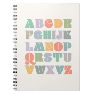 Caderno Espiral Alfabeto ABC Moderno