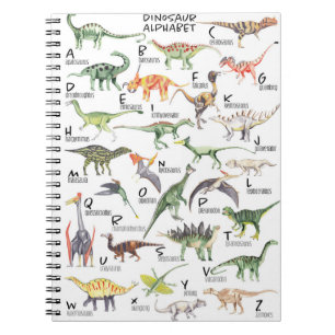 Caderno Espiral Alfabeto Dinossauro