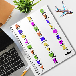 Caderno Espiral Alfabeto Fonético da OTAN, Colorido