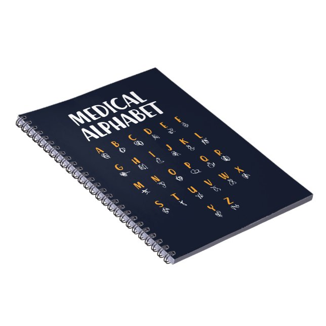 Caderno Espiral Alfabeto Médico (Lado Direito)