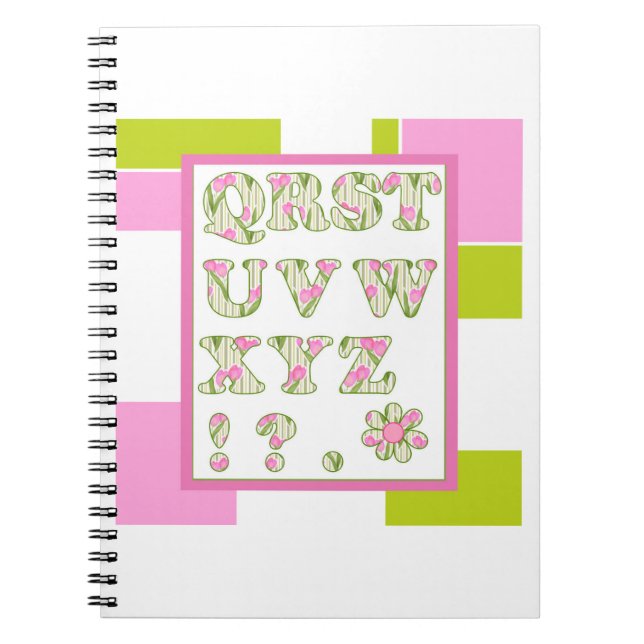 Caderno Espiral Alfabeto para crianças, aprenda o alfabeto, ABC (Frente)