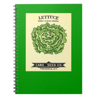 Caderno Espiral Alface Sementes Cartão Semente Empresa