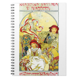 Caderno Espiral alfons mucha
