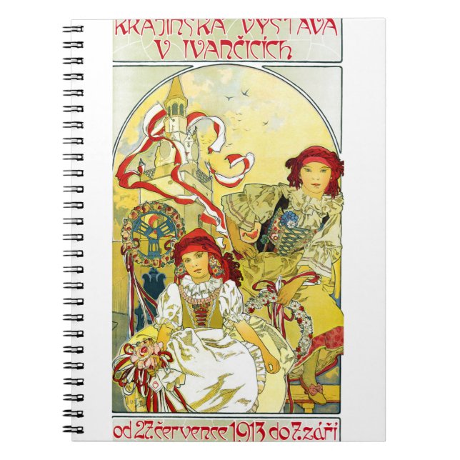 Caderno Espiral alfons mucha (Frente)