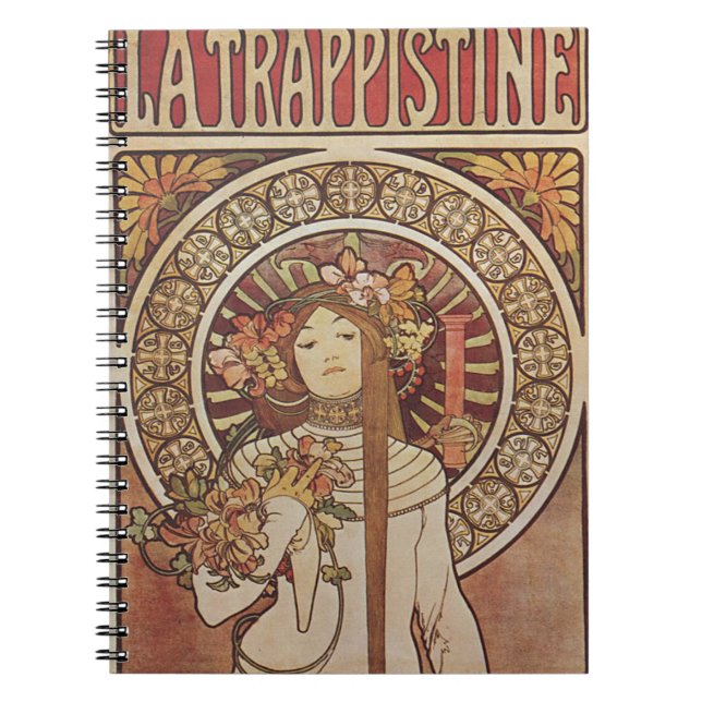 Caderno Espiral Alfonse Mucha Trappistine Nouveau (Frente)