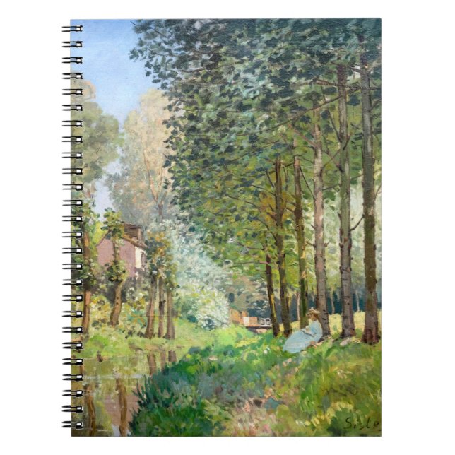 Caderno Espiral Alfred Sisley - Descanse ao longo da Corrente (Frente)