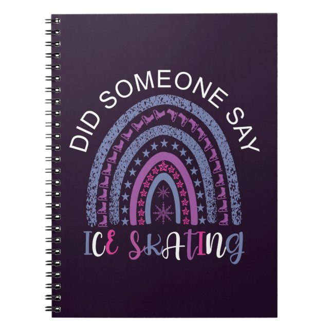 Caderno Espiral Alguém Disse Que Ice Skating? (Frente)
