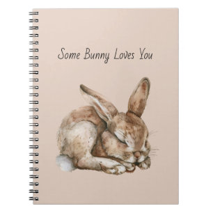 Caderno Espiral Algum Coelhinho Ama Você
