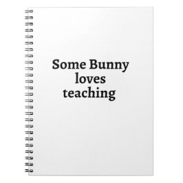 Caderno Espiral Algum coelho adora ensinar