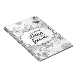 Caderno Espiral Algumas histórias ficam conosco para o notebook