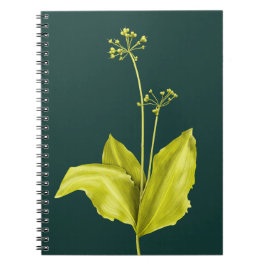 Caderno Espiral Alho Silvestre Planta Verde Amante da Natureza Bot