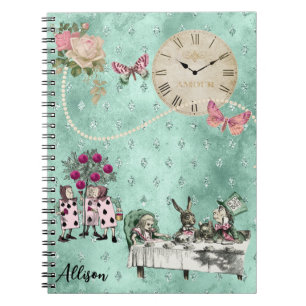 Caderno Espiral Alice Elegante Na Terra Das Maravilhas Personaliza