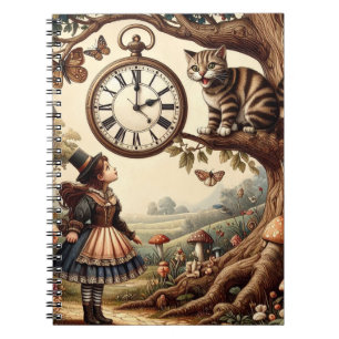 Caderno Espiral Alice & Gato de Cheshire: Fantasia Caprichosa do P