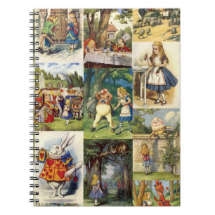 Caderno Espiral Alice no bloco de notas do país das maravilhas