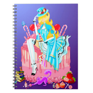 Caderno Espiral Alice no país maravilhoso do Bolo de Birthday