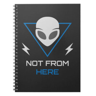 Caderno Espiral Alien UFO Sci Fi Outsider