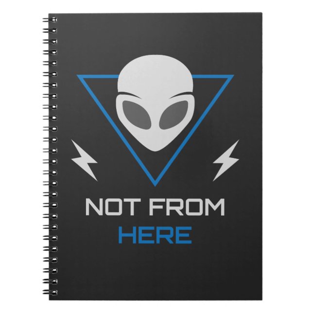 Caderno Espiral Alien UFO Sci Fi Outsider (Frente)