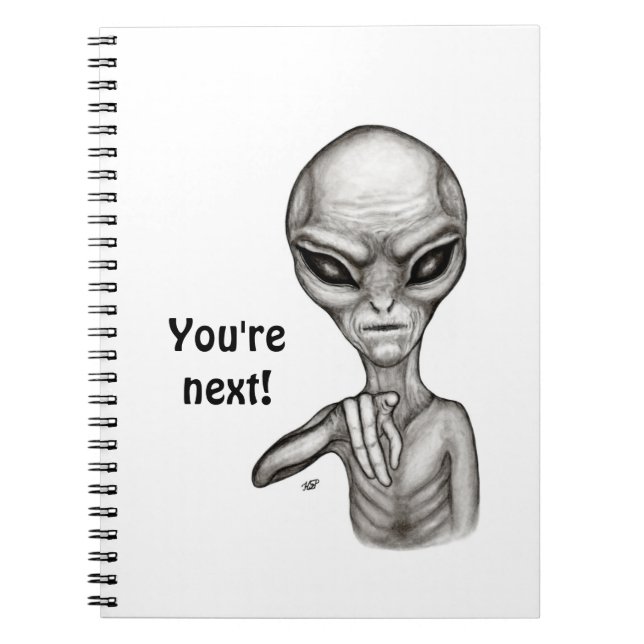 Caderno Espiral Alienígena ruim, você é a próxima! Notebook (Frente)