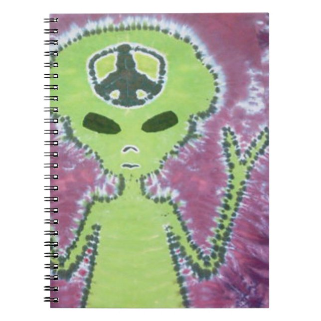 Caderno Espiral Alienígena Tie Dye (Frente)