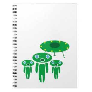 Caderno Espiral Aliens de chegada