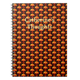 Caderno Espiral Aliens de cobre