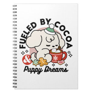 Caderno Espiral Alimentado por Sonhos de Cacau e Cãozinho - Cachor