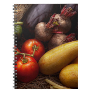 Caderno Espiral Alimentos - Pimentões, Tomates, Abobrinhas e Nabo