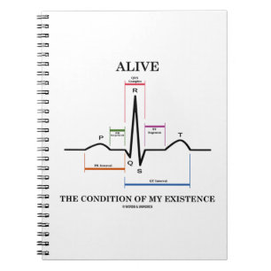 Caderno Espiral Alive The Condition Of My Existence (ECG/EKG)