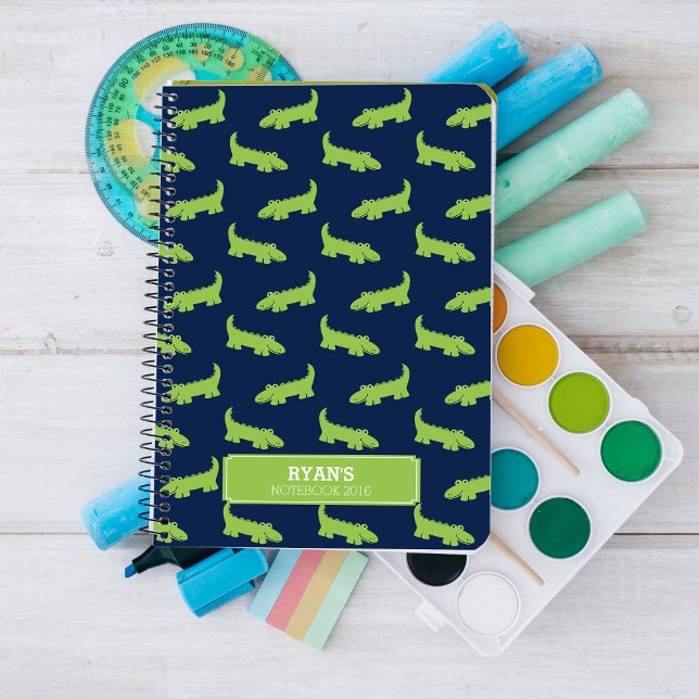 Caderno Espiral Alligadores engraçados (Criador carregado)