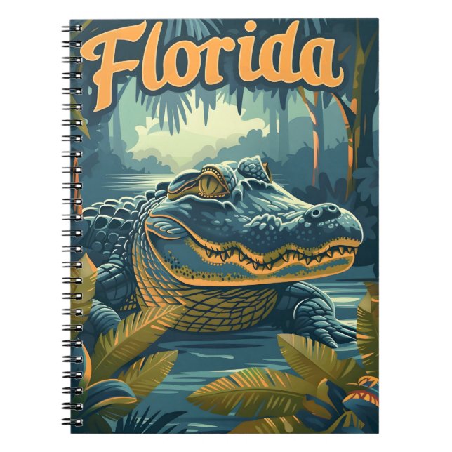 Caderno Espiral Alligator Florida Everglades (Frente)