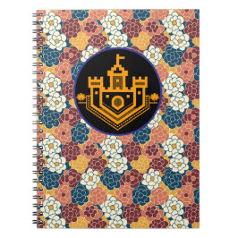 Caderno Espiral allover flower design