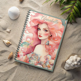 Caderno Espiral Alluring Seashell Mermaid