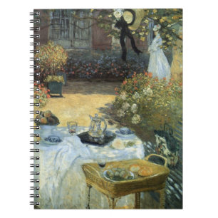 Caderno Espiral Almoço de Claude Monet, Impressionismo Vintage
