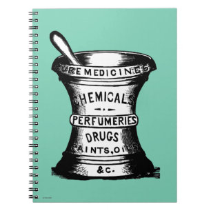 Caderno Espiral Almofariz e pilão