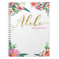 Aloha Floral Tropical Moderna de Verão Aquarela
