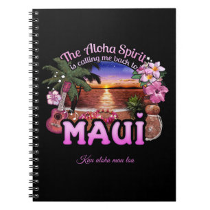 Caderno Espiral Aloha Spirit me chamando de volta para Maui