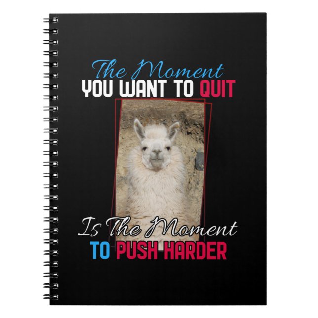 Caderno Espiral Alpaca Llama - Encorajar Mais (Frente)