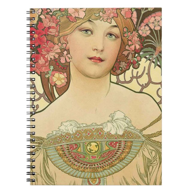 Caderno Espiral Alphonse Mucha - Art Nouveau Master (Frente)