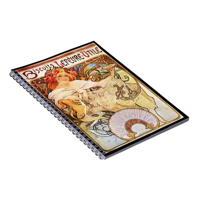 Caderno Espiral Alphonse Mucha Biscuits Lefevre-Utile (Lado Direito)
