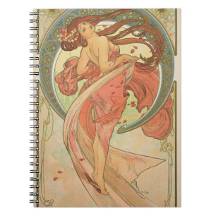 Caderno Espiral Alphonse Mucha - dança