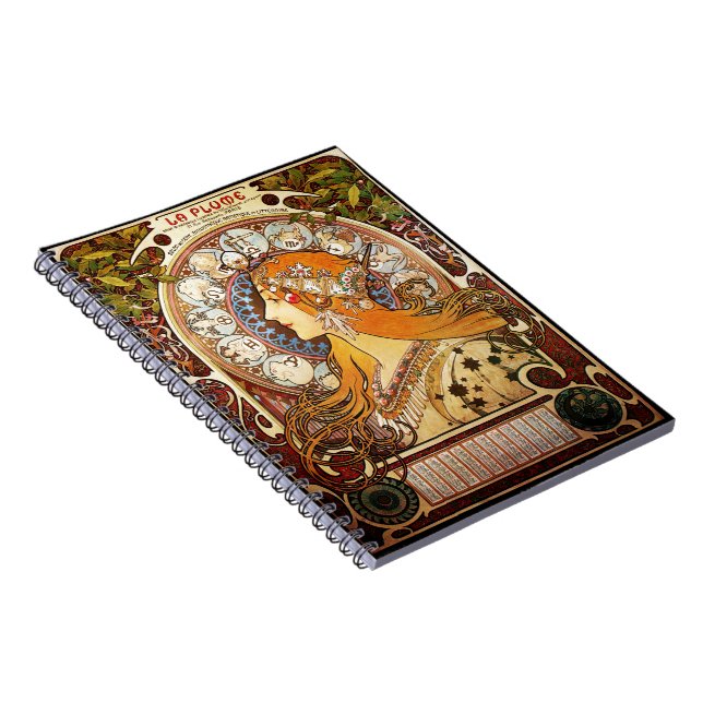 Caderno Espiral Alphonse Mucha Zodiac (Lado Direito)