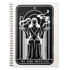Caderno Espiral Alta Sacerdotisa do Tarot Feminina Fumando Maconha
