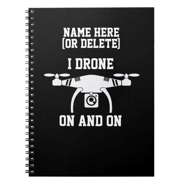 Caderno Espiral Alterar Texto ou Adicionar Nome, Eu Arrasto No & O (Frente)