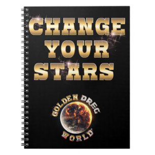Caderno Espiral Altere seu notebook espiral das estrelas