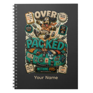Caderno Espiral Aluno Engraçado Personalizado Super Ocupado