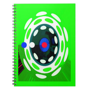 Caderno Espiral Alvo, abstrato verde