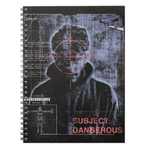 Caderno Espiral Alvo - Design de roupa contínua tecno-brutalista