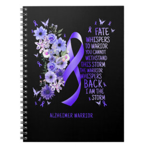 Caderno Espiral Alzheimers Doease Warrior I Am The Storm Alzheime
